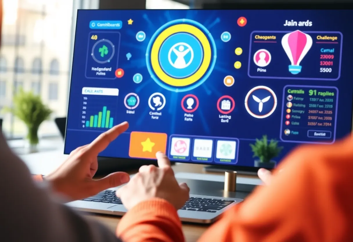 Illustration of gamification concepts in digital marketing.