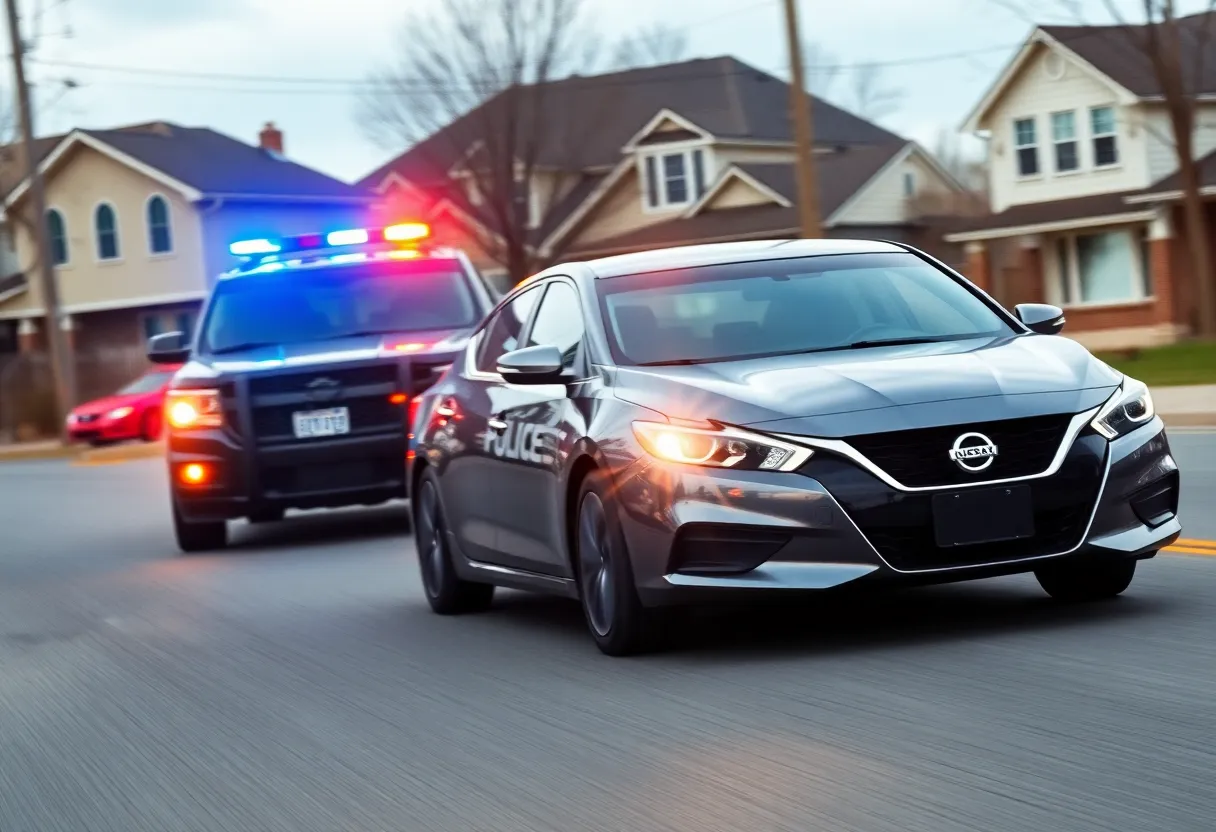 Police pursue grey Nissan Altima in Charleston County