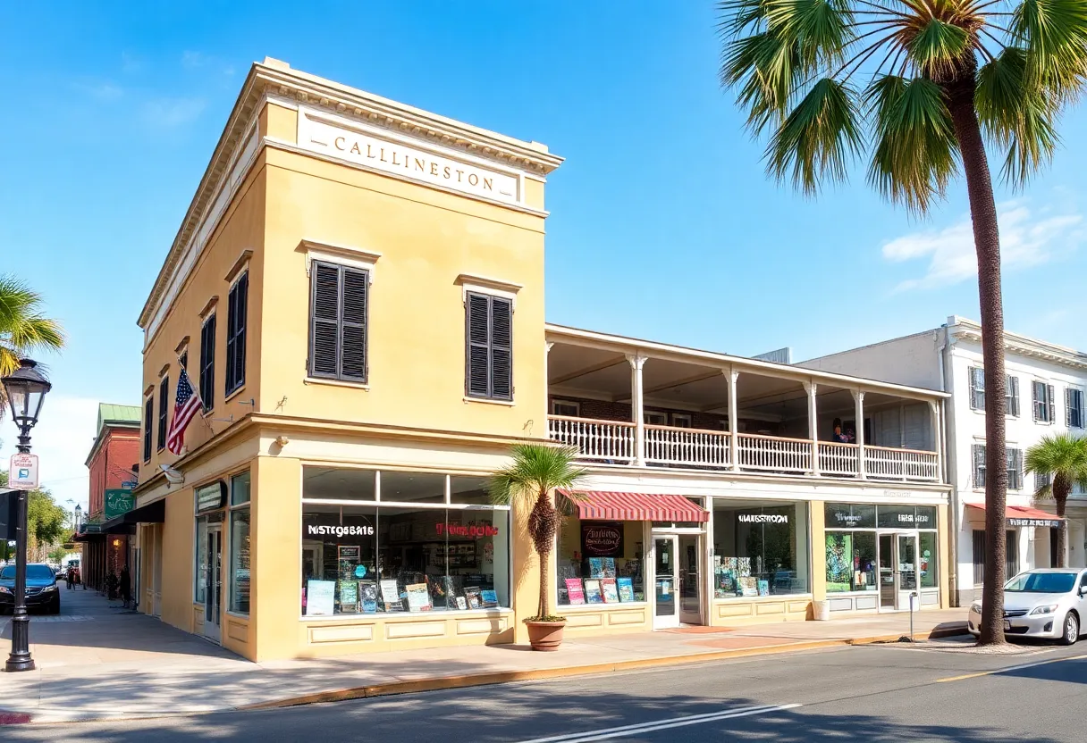 Historic two-story building at 280 Meeting Street, Charleston.