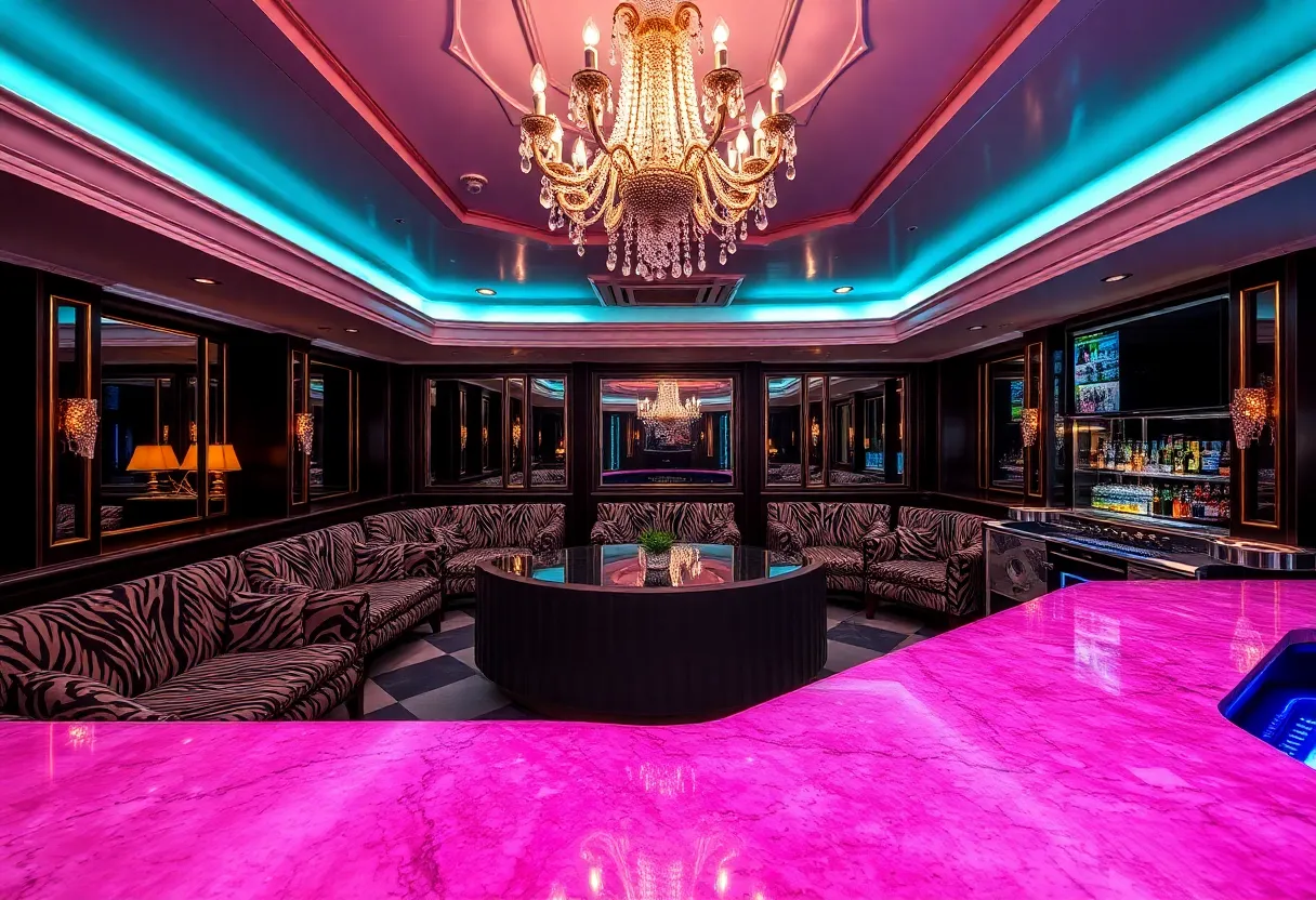 Interior of Madison Maison lounge with luxurious design elements