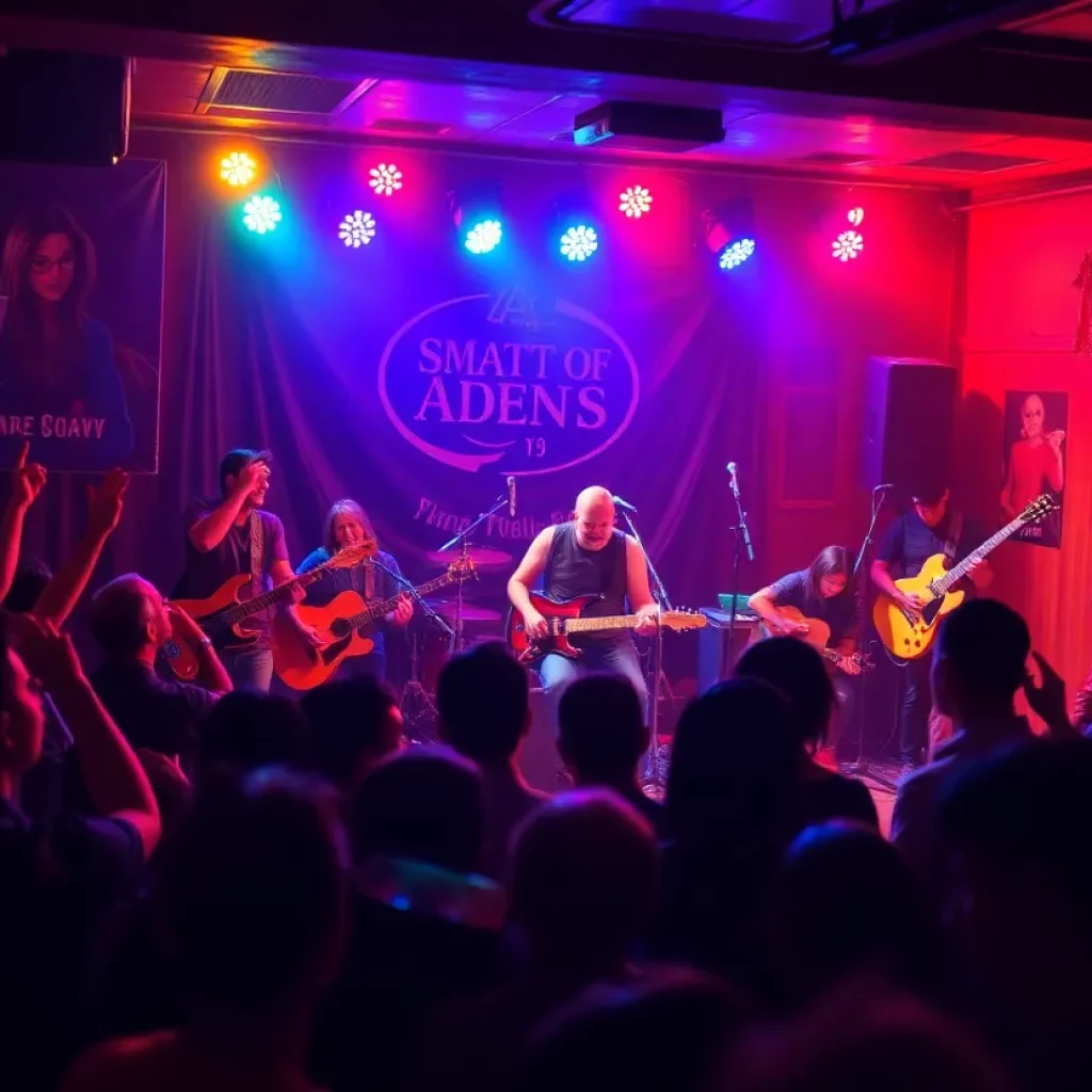 The Midnight City Band performing at a local venue in Charleston