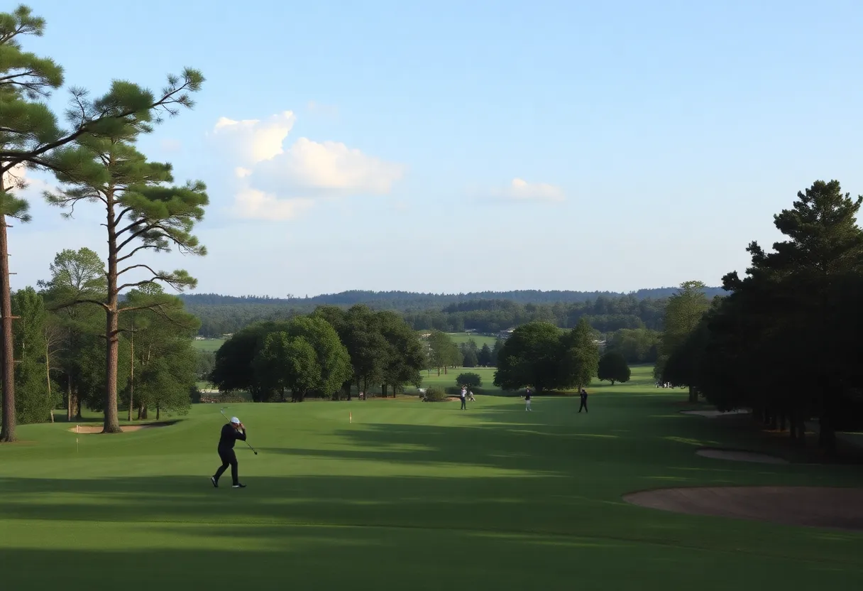 NC State women's golf team competing at the Cougar Classic