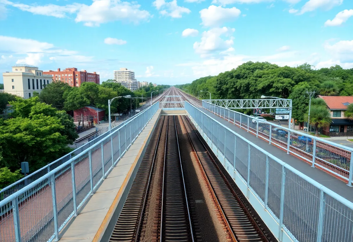 Pedestrian bridge and Cosgrove Avenue extension in North Charleston