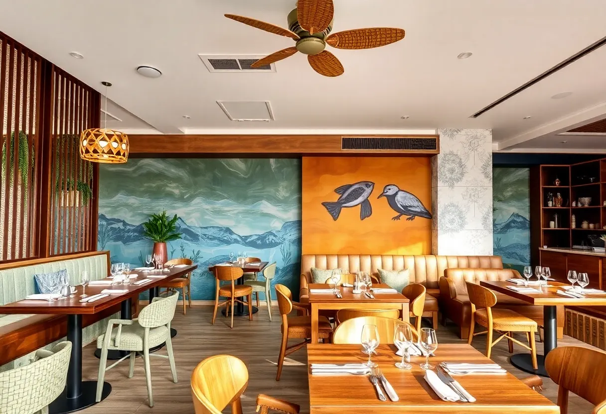Interior design of Rivayat and Allora restaurants in Charleston