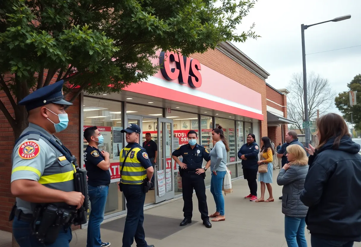 Police presence at CVS pharmacy in North Charleston