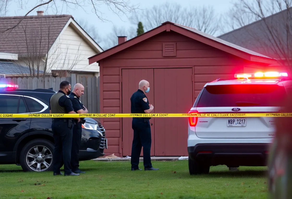 Police presence in a North Charleston backyard during an incident