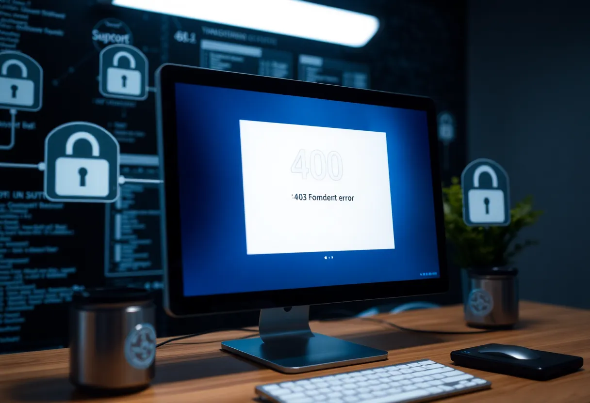 A computer showing a PayPal 403 forbidden error