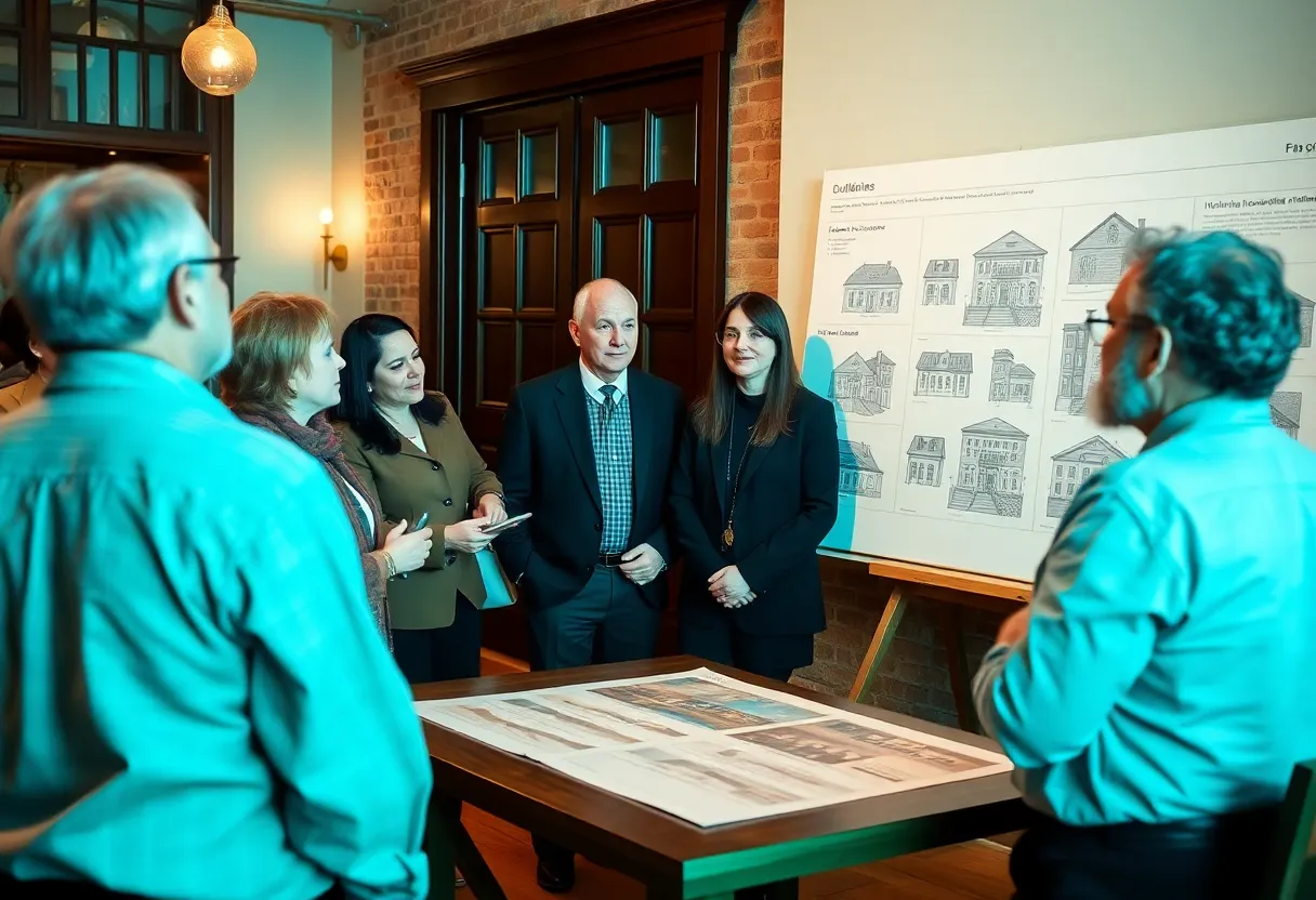 Community members discussing zoning overlay for Ten Mile area