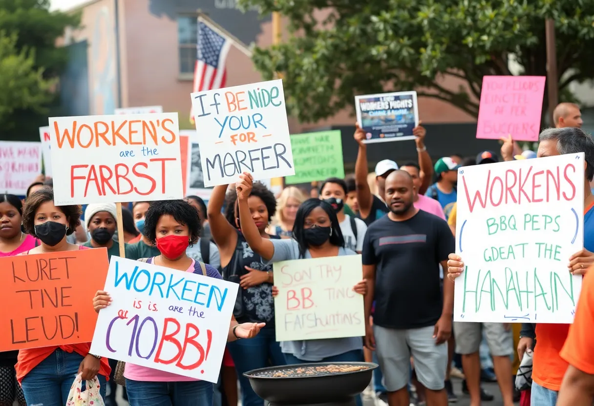 Community rally at Workers Over Billionaires event in Hanahan, S.C.