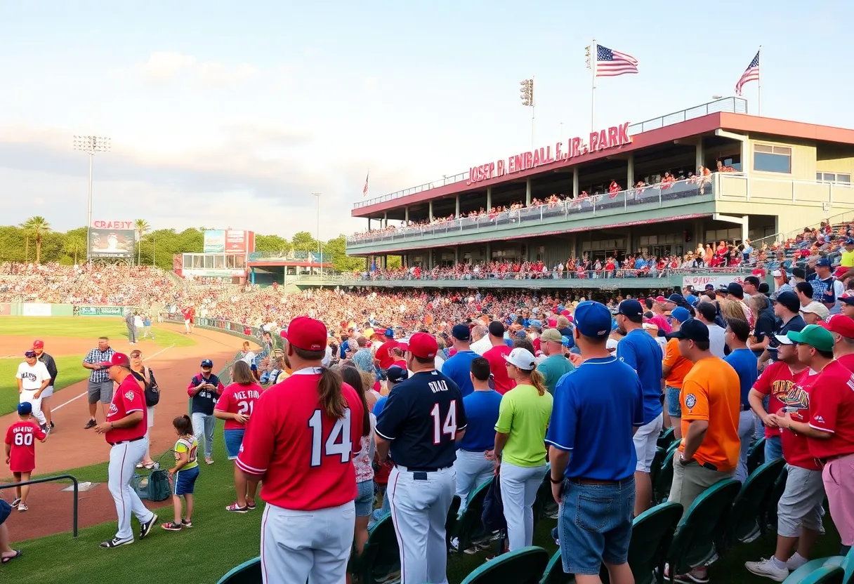 A lively game during the 2026 Banana Ball World Tour in Charleston.