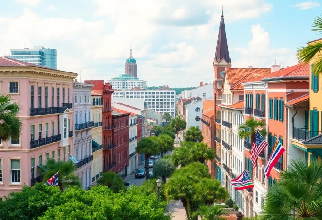 A blend of historic and modern architecture in Charleston SC
