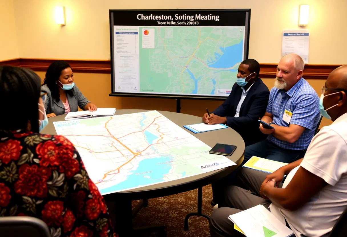 Residents of Charleston discussing transportation initiatives.