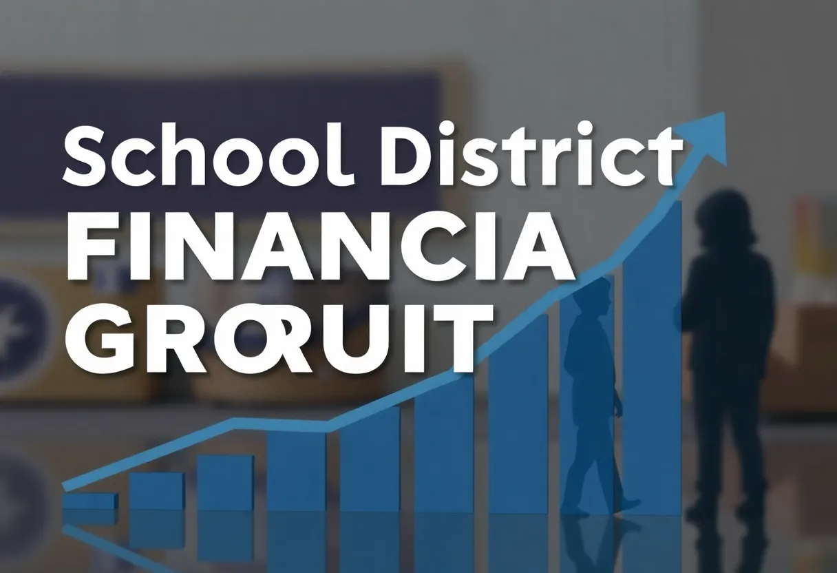 Visual depiction of Charleston County School District's financial upgrade