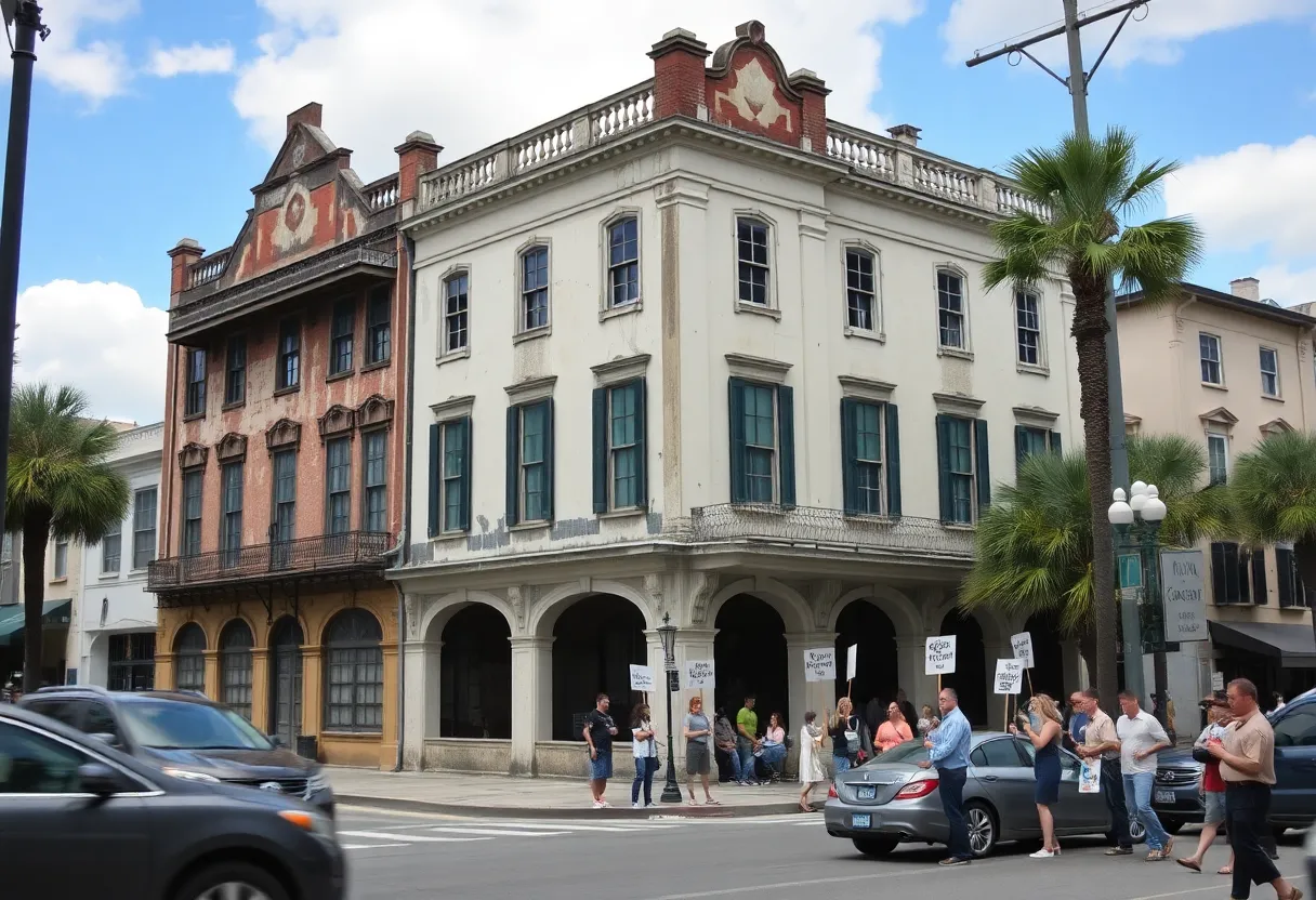 A century-old historic building in Charleston at 280 Meeting St.