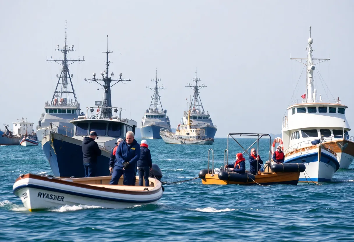 Conceptual image of students at a maritime academy in Charleston