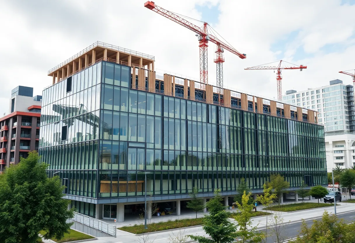 Newly developed business school building at College of Charleston