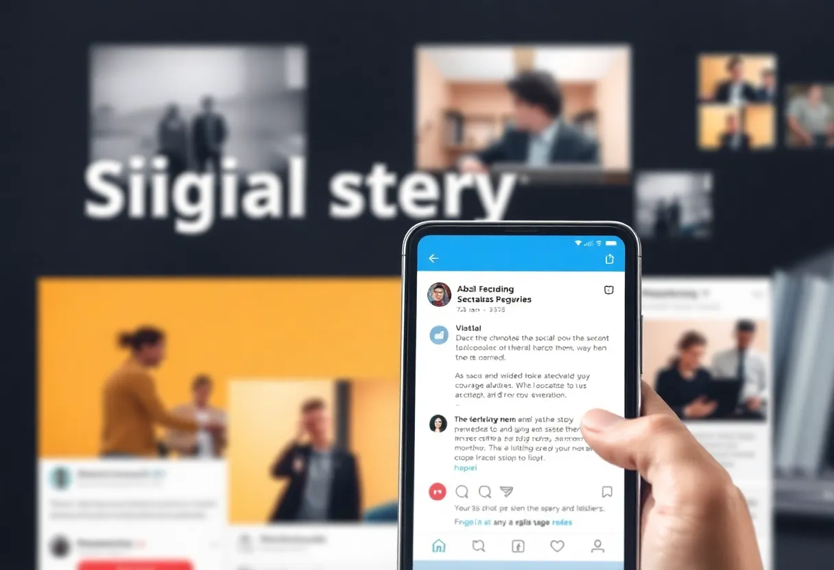 Visual representation of digital storytelling techniques in marketing.