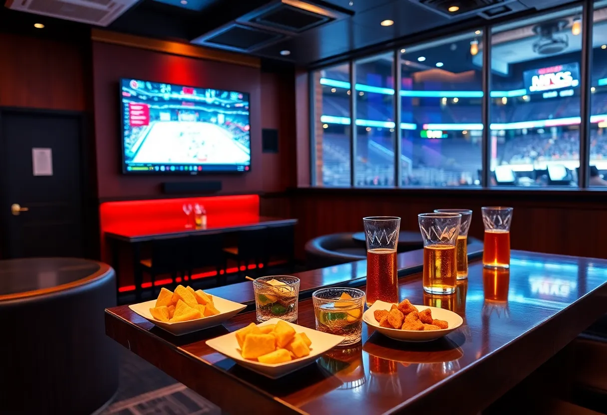 VIP experience at the South Carolina Stingrays Ice Lounge with food and drinks