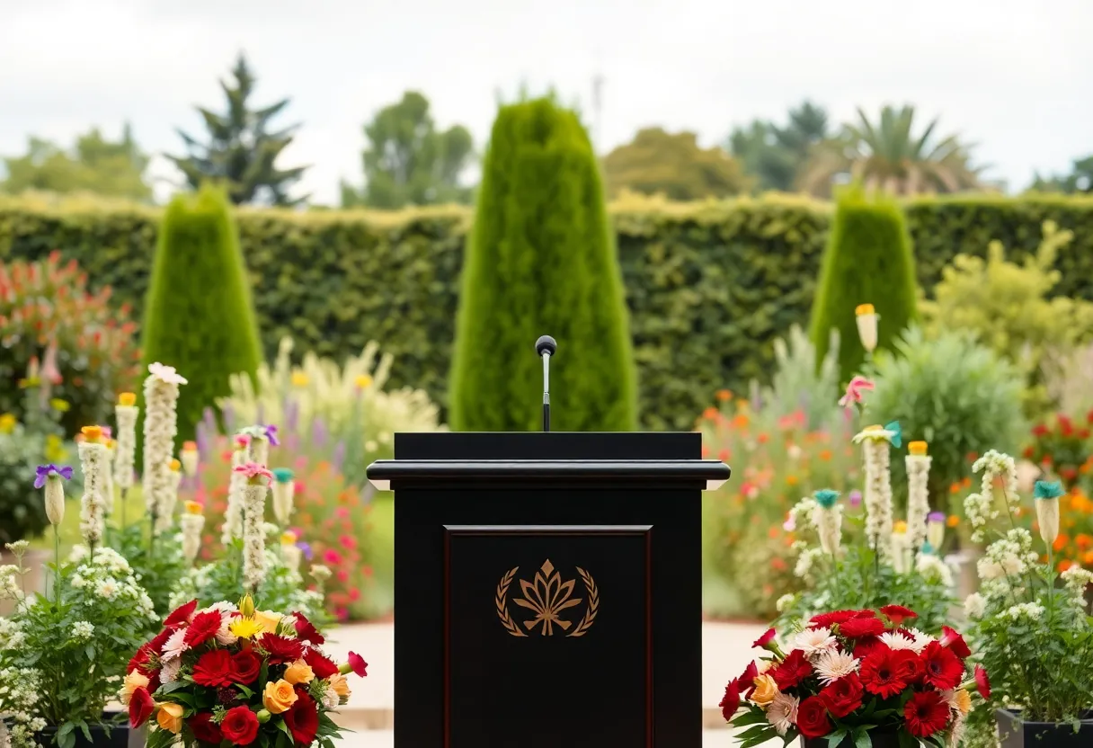 Ceremony for the Presidential Medal of Freedom in a Rose Garden