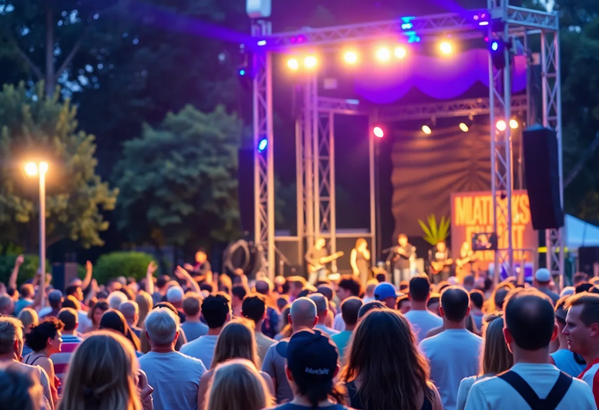 Crowd enjoying live music at the Riverfront Revival festival