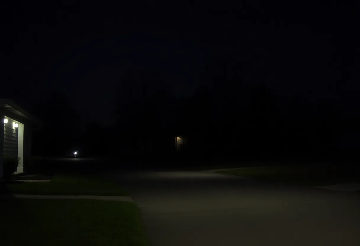 Quiet suburban house at night, representing the ongoing investigation of an unsolved child murder case.