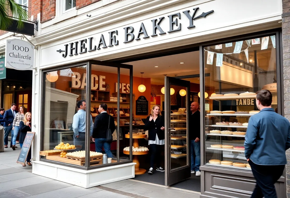 Welton's Tiny Bakeshop storefront with pastries on display.