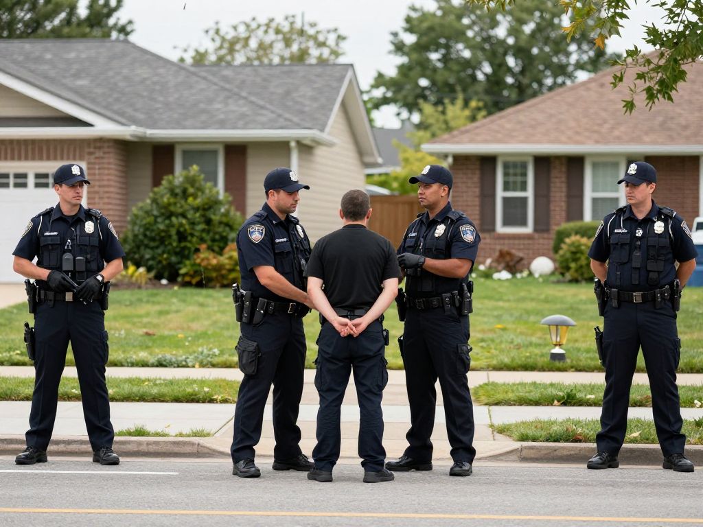 Law enforcement officers responding to a standoff in North Charleston
