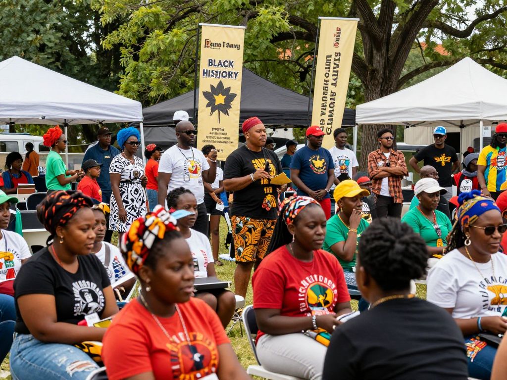 Community gathering at Trident Technical College for Black History Month