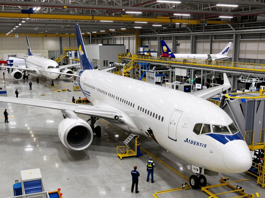 Boeing jets in production at a Charleston facility.