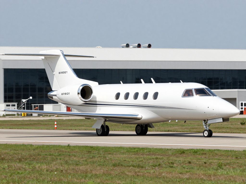 Learjet 45 of Breeze Airways at Charleston maintenance center