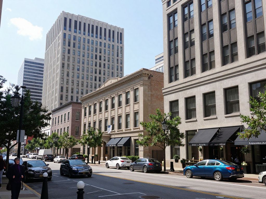 Charleston business district representing economic growth