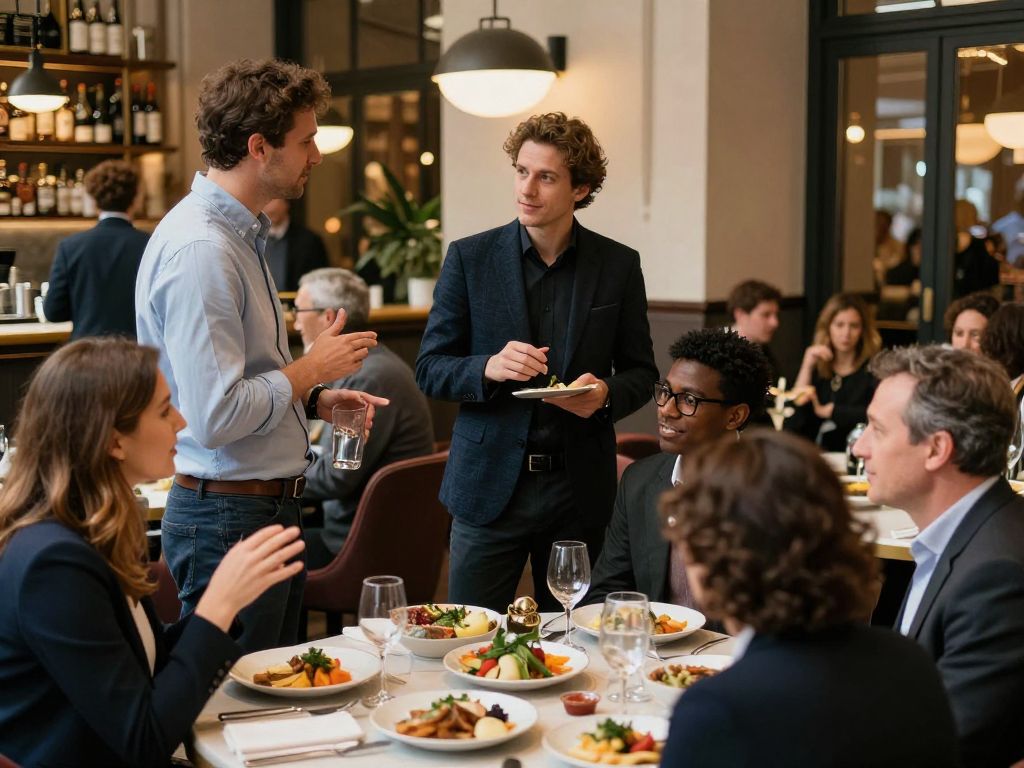 Charleston business networking event in Italian restaurant