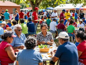 Residents engaging in community activities in Charleston