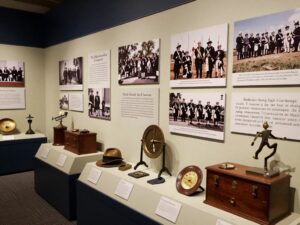 Display of artifacts from Charleston's role in the American Revolution at The Charleston Museum.