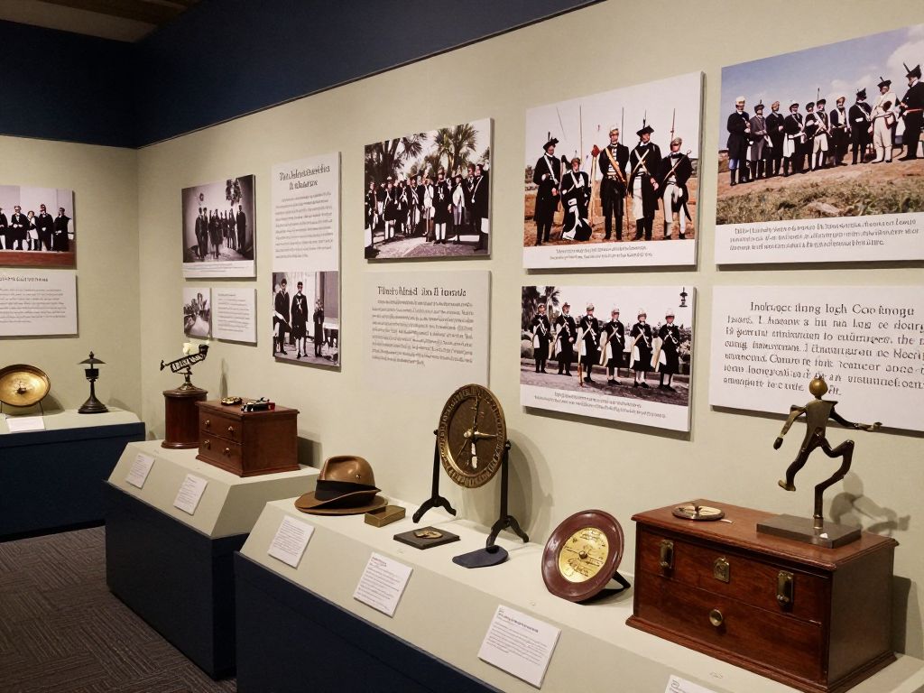 Display of artifacts from Charleston's role in the American Revolution at The Charleston Museum.