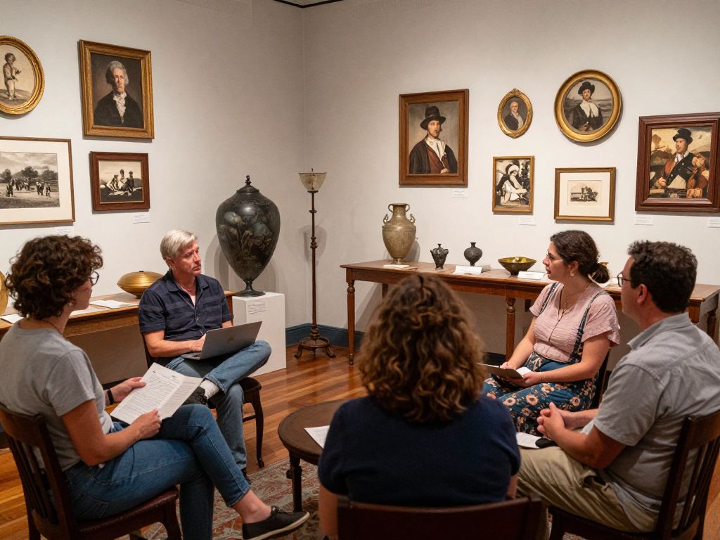 Visitors exploring the Ringleaders of Rebellion exhibit at the Charleston Museum