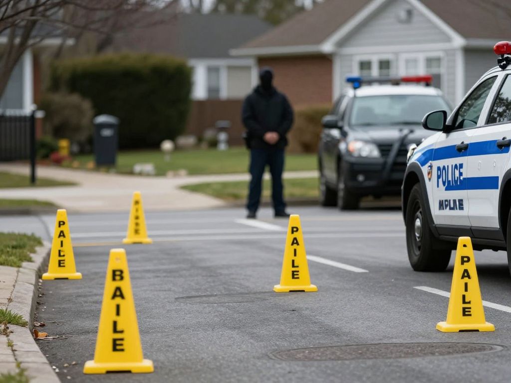 Police investigation at a crime scene in Charleston