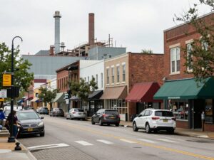 Charleston SC business landscape showcasing local shops and eateries