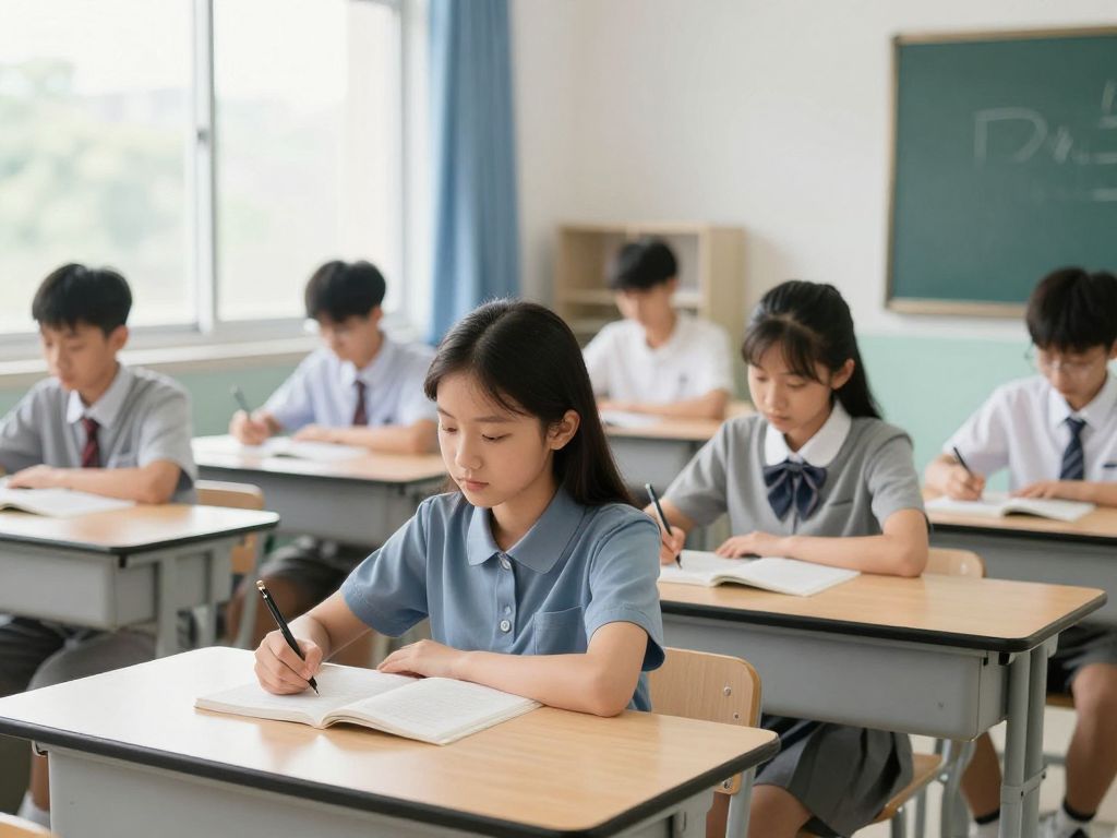 Students in a classroom engaged in learning and demonstrating academic excellence.