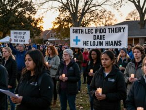 Community members gathered for a vigil in honor of Alex Pretti.