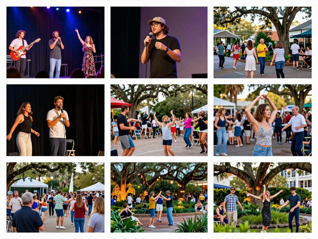 A collage of various Charleston events capturing community spirit.
