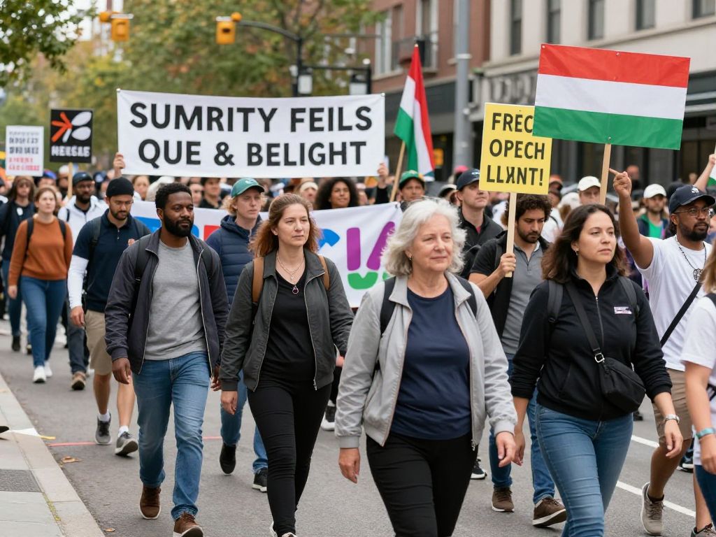 Large crowd gathering for the Walk for Peace in Columbia, SC.