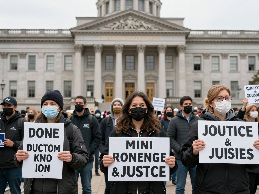 Citizens protesting outside the Statehouse in Columbia, South Carolina