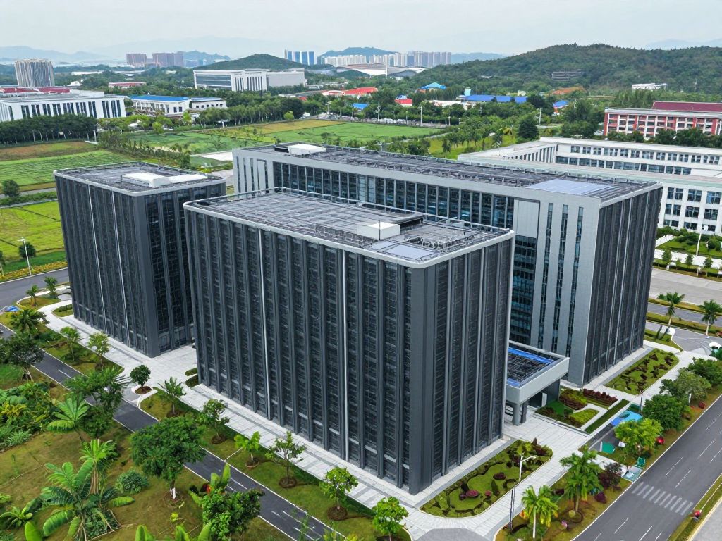 A modern data center facility in South Carolina showcasing technological advancement.