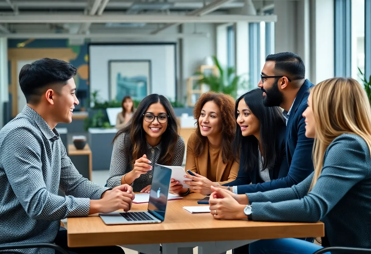 Meeting showcasing emotional intelligence in digital marketing.