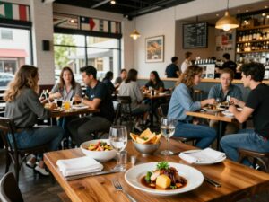 A beautifully plated contemporary dish at a restaurant in Greenville, SC.