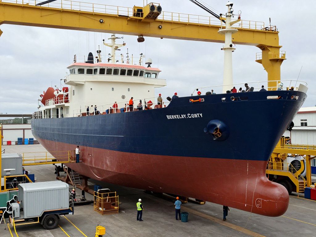 Workers at HII shipbuilding facility in Berkeley County