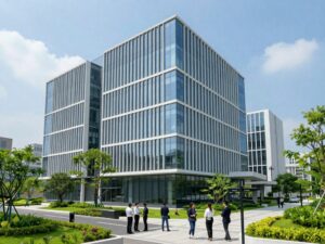 Ingevity Corporation headquarters with lush greenery