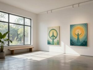 Art installation representing tranquility and inner peace