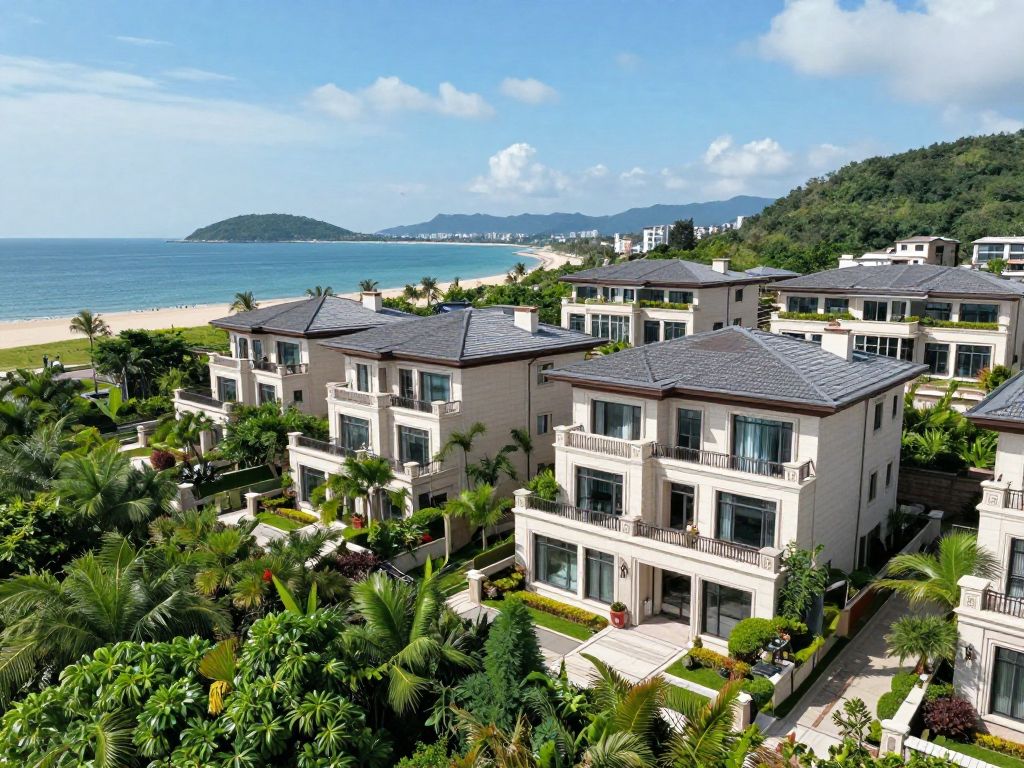 A scenic view of luxury townhomes on Seabrook Island with coastal surroundings.